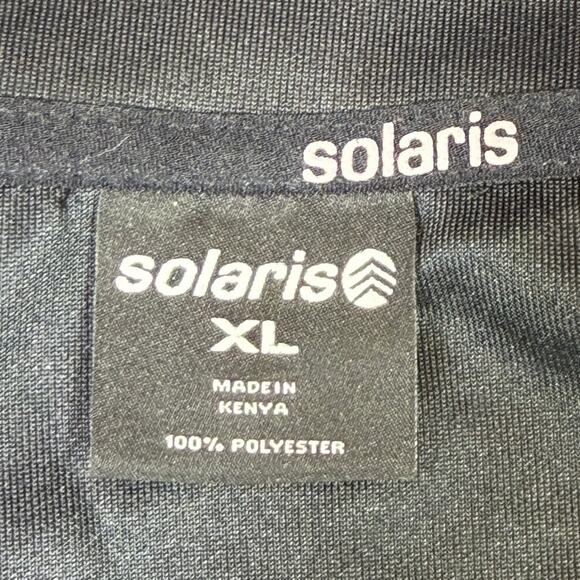 Solaris Men XL Black Long Sleeve Zip Front Performance Jacket Lightweight Active - Picture 3 of 6